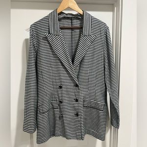 Vintage Double breasted houndstooth blazer